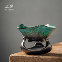 Coarse pottery tea leak Tea Ceremony Tea filter Kung Fu Tea filter Creative tea big filter Tea set Accessories Set