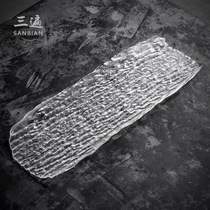 Japanese glass tea tray Small simple household small tea table Simple Kung Fu tea set Japanese tea Ceremony dry bubble table tray