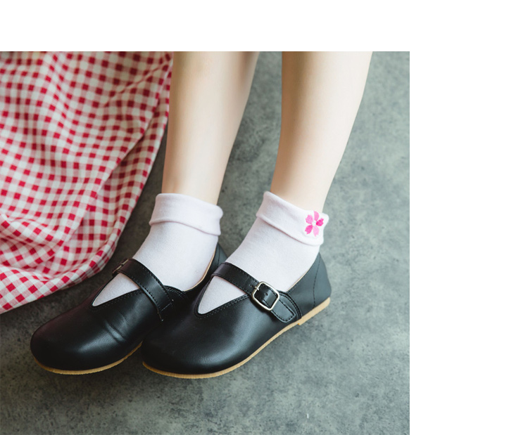 Hoa anh đào Nhật Bản thêu hoa mùa xuân và mùa hè vớ cotton trong vớ cô gái quần áo khô dễ thương ngọt ngào - Vớ bông vớ bông