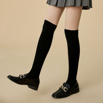 Light Leg God Instrumental Woman Autumn Winter Thicken Plus Suede Splicing Day Ensemble Fake Thighs JK Teenage Girl Over Kneecap Underpants Socks