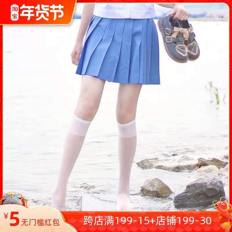 4 pairs of Japanese summer ultra-thin JK uniform calf socks and knee socks Joker student core silk girl mid-tube socks
