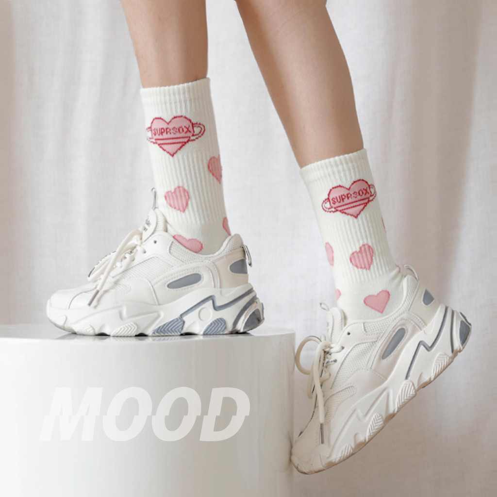 Spring and autumn trends Silo Socks Loving Sports Socks Children Jk White Letters Women Socks Black Retro 100 Hitch Cotton Socks