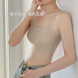 Yunrou Ultra-Thin Invisible Seamless Bra ຜູ້ຍິງ Summer ບໍ່ມີຂະຫນາດ ສາຍຮັດບາງໆ ແບບເສື້ອກັນຫນາວທີ່ສວຍງາມ