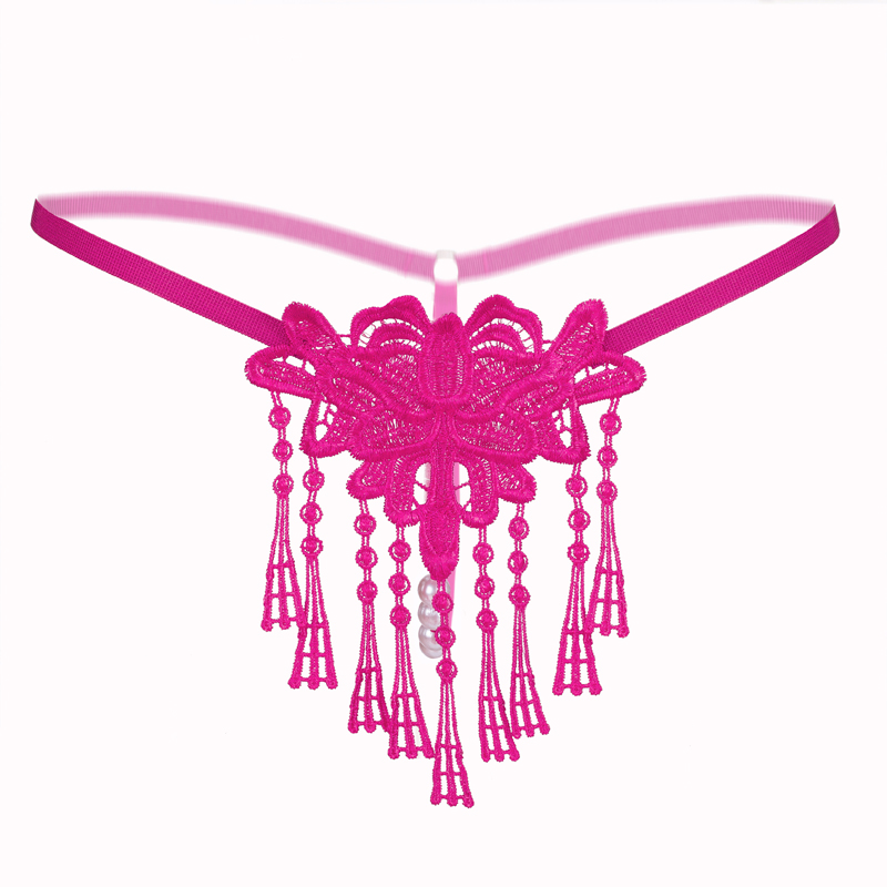 Thong nữ gợi cảm ren massage hạt nóng cám dỗ đầy đủ trong suốt thực thấp eo T quần siêu mỏng quần lót trẻ em
