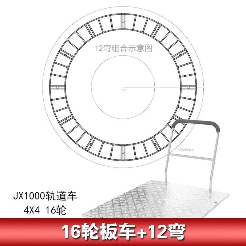 Green Bull Video Track Onboard Human Microfilm Shooting Stainless Steel Slide Rail Suit JX1000 Railcar 12 Bend