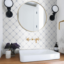 Six-Bay Nordic Blue Line tile toilet balcony parquet tile wall tile garden terrace non-slip floor tiles