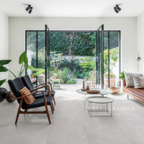 Micro cement tile 600x1200 living room floor tile 750x1500 floor tile toilet wall tile wuke wind Gray