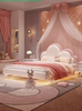 Pink Children's Bed Girl Princess Bed 1.35m Genuine Leather Floating Bed Internet Celebrity Dreamy Girl 1.5m Cloud Bed