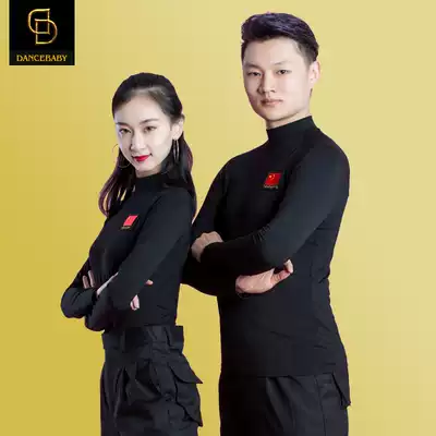 dancebaby Latin dance costume practice uniforms female adult dance jacket short sleeve square dance dance dress