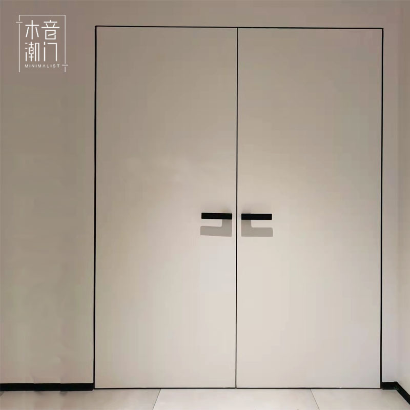 Hidden frame door double door door open door, frame invisible door, paint-free aluminum wood door open door open door, door and bedroom door