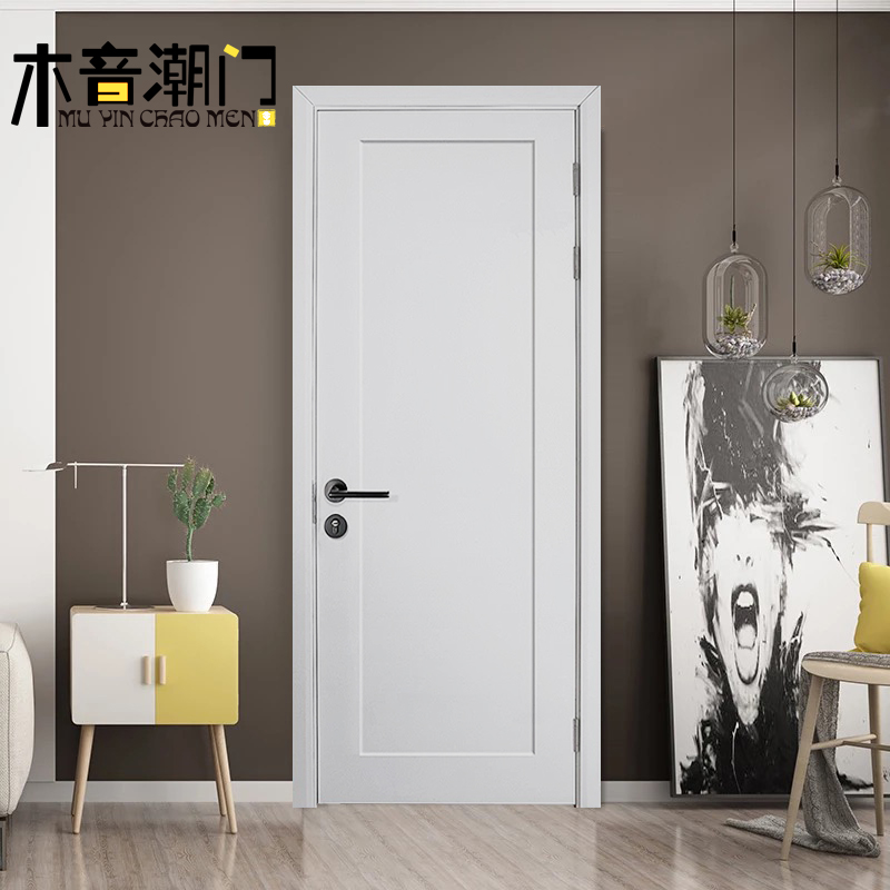Wooden Sound Tide Door Gray Nordic Bedroom American Interior Model Number M 038