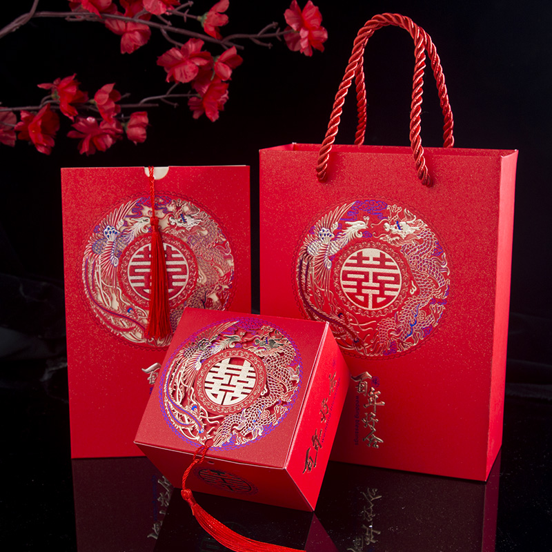 Please post the Sugar Box Three sets please Cambodia Heinebook 2021 handbag Chinese wedding wedding wedding suit invitation letter customized