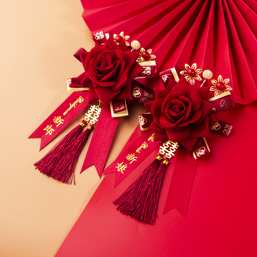 Wedding wedding corsage high-end bride and groom parents brooch family a full set of supplies corsage