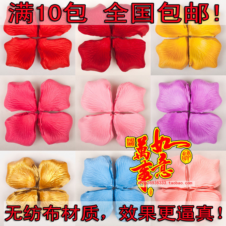 Rose petal decoration manufacturing romantic wedding wedding Tanabata Valentine's Day room scene decoration confession hand sprinkled flowers
