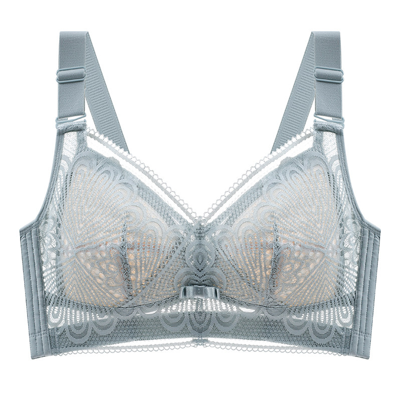 No steel ring Ultra Slim on the bra big breasts and small polygons to adjust the closeted breast sexy lingerie lace anti-sagging