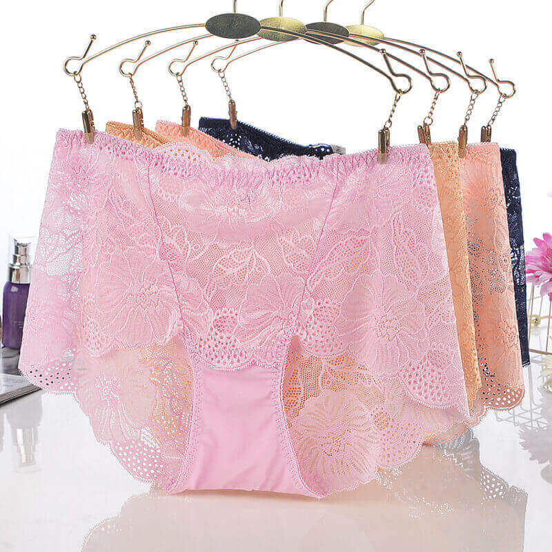 3 mới nhỏ Tianer gợi cảm rỗng hồng tăng eo cao Phiên bản lớn của quần short để tăng phiên bản đồ lót nữ L code XL quần lót bé gái