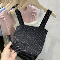 Ocargo rework bronzed drill vest woman inner lap 2022 spring summer dress shiny hot and boring knitted harness jacket outwear outside