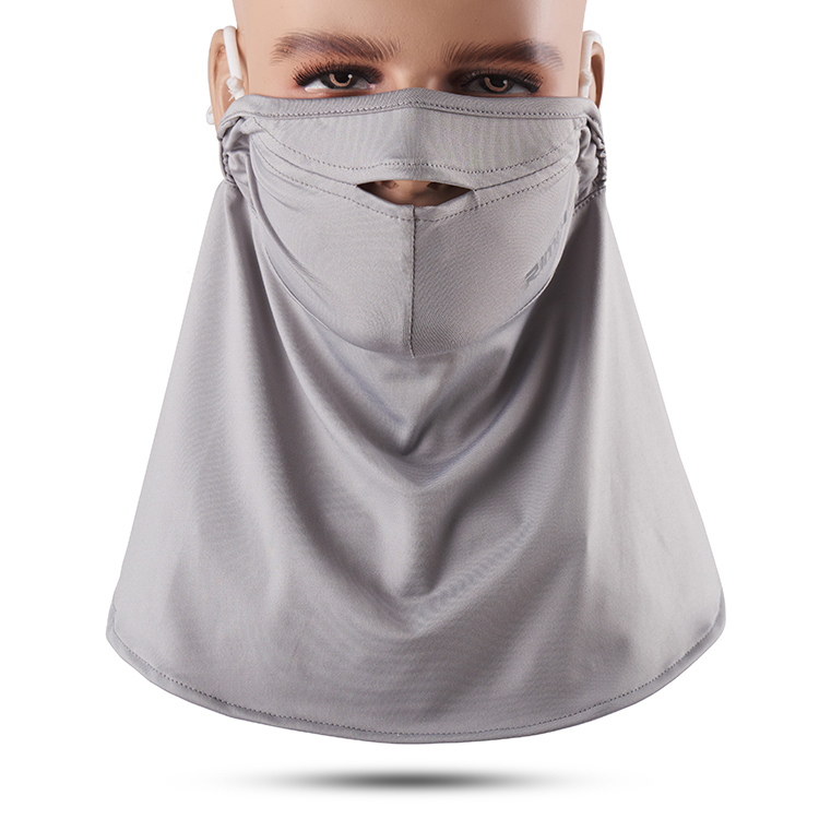 Summer sunshade face mask Ice silk sunscreen hood Neck cover earloop mask riding protection Anti-UV mask