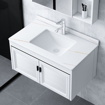 Rock board bathroom cabinet combination wash basin cabinet small apartment modern simple sink washbasin wash table