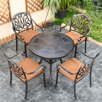 Outdoor Table And Chairs Patio Garden Casual Cast Aluminum Iron Art Outdoor Open-air Outside Swing Balcony Terrace Eurostyle Table And Chairs Furniture