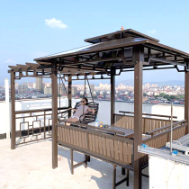  Mojia outdoor gazebo Grape rack Villa Courtyard Garden Leisure pavilion Outdoor terrace Open-air roof roof