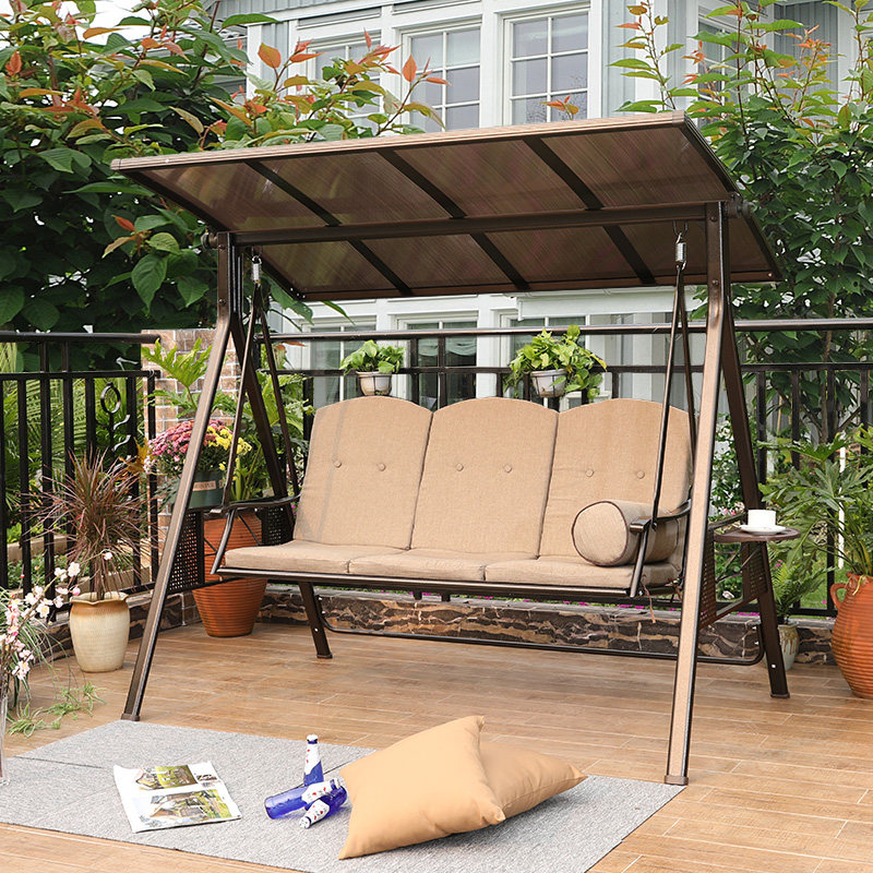 Outdoor Swing Set Rocking Chair Patio Garden Terrace hanging chair outdoor slug Iron Art Double Trio SWING CHAIR ROCKING BED