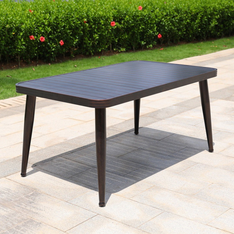 Outdoor tables and chairs aluminum alloy long tablegarden casual chair anti-corrosion and stainless tables and chairs