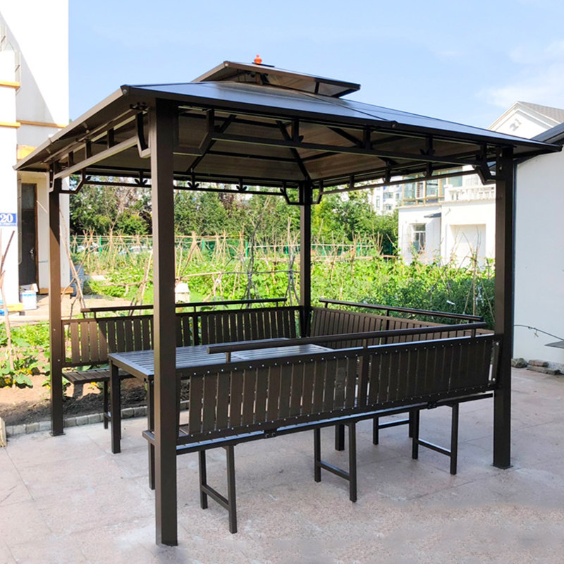 outdoor gazebo patio shading tent sunshine mobile outdoor leisure four-corner garden farm roof villa pavilion 