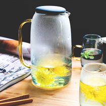 Cloud stone cold water pot explosion proof teapot high temperature resistant cool water cup large capacity cool white open kettle gradient glass juice pot