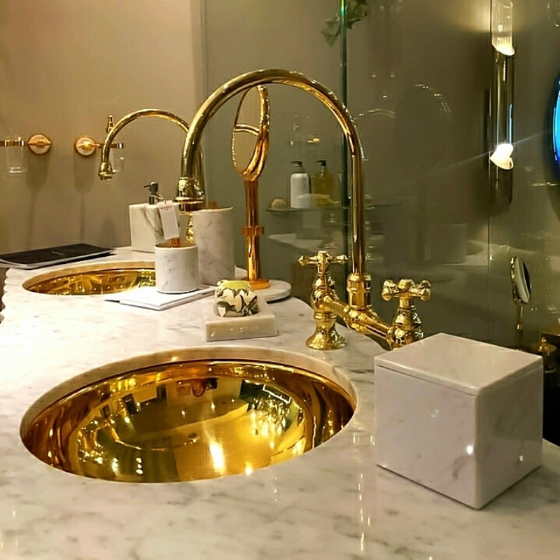 Pure copper under-table basin Wash basin Mini wash basin Single sink Bed and breakfast Three-use Nordic light luxury table Taichung wash plate