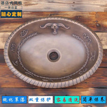 European cast bronze wash basin bronze basin bronze bath basin antique bronze basin factory customization