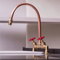 Industrial style art copper fittings faucet faucet faucet creative bar restaurant barbecue restaurant balcony outdoor watering nozzle