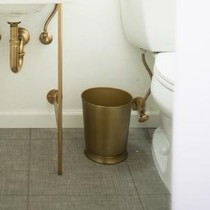 Trash can Nordic luxury hotel room Bar pub living room bathroom household with lid brass dirty clothes bucket