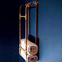 Towel bar bathroom rack all copper punk industrial style custom bathroom creative bathroom pendant towel rack