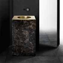 Household square wash basin column floor standing basin basin wash basin simple brass hotel decorative basin customization