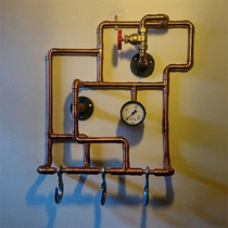 Bathroom towel hook wardrobe Cap hook copper hook Ins industrial wind punk purple toilet wall adhesive hook row hook