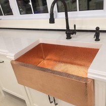 American kitchen sink single trough table wash basin retro skirt deepened custom handmade West kitchen island copper pool