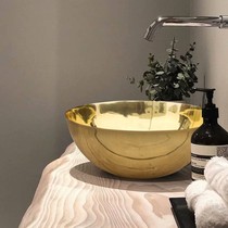 Wash Basin home Nordic round bowl basin minimalist hotel creative art personality wash pool brass table Basin
