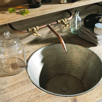 Wash basin retro basin bar homestay washbasin outdoor garden industrial wind basin sink wrought iron art