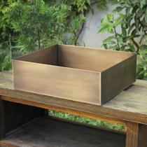 Brass Nordic simple cash register straight sewn box waterjet processing jewelry restaurant supermarket storage box flowerpot landscape box