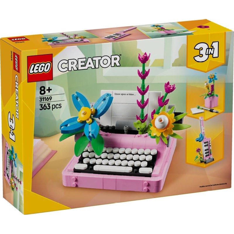 Lego 31169 Flower Typewriter Keyboard Guitar Notebook Flower Pot 3-in-1 Building Block Toy
