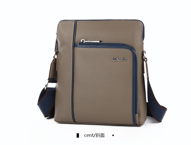 可诺新款男士单肩斜挎包 韩版潮男时尚休闲手机包旅行小背包770-3