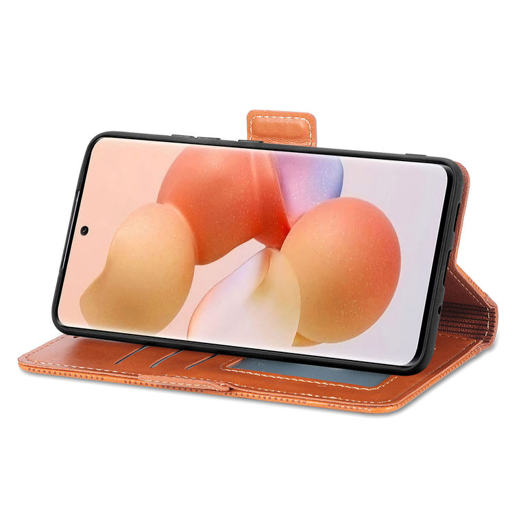 Diamond Pattern Wallets Folio Flip Magnetic Synthetic Leather Card Holder Folding Stand 12T, 12T Pro Phone Case