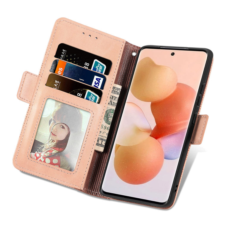 Pattern Wallets Folio Flip Magnetic Synthetic Leather Card Holder Folding Stand Note 12, Note 12 Pro, Note 12 Pro+ Phone Case