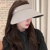 Hong Kong hat womens matte black plastic large brim sunshade empty top hat outdoor sun protection UV sun hat