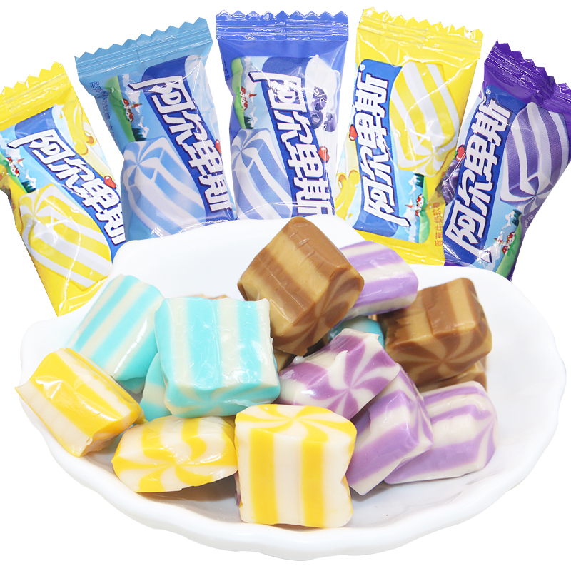 Alpine fudge 500g bulk soft milk mix taste wedding candy snack fruit candy wholesale