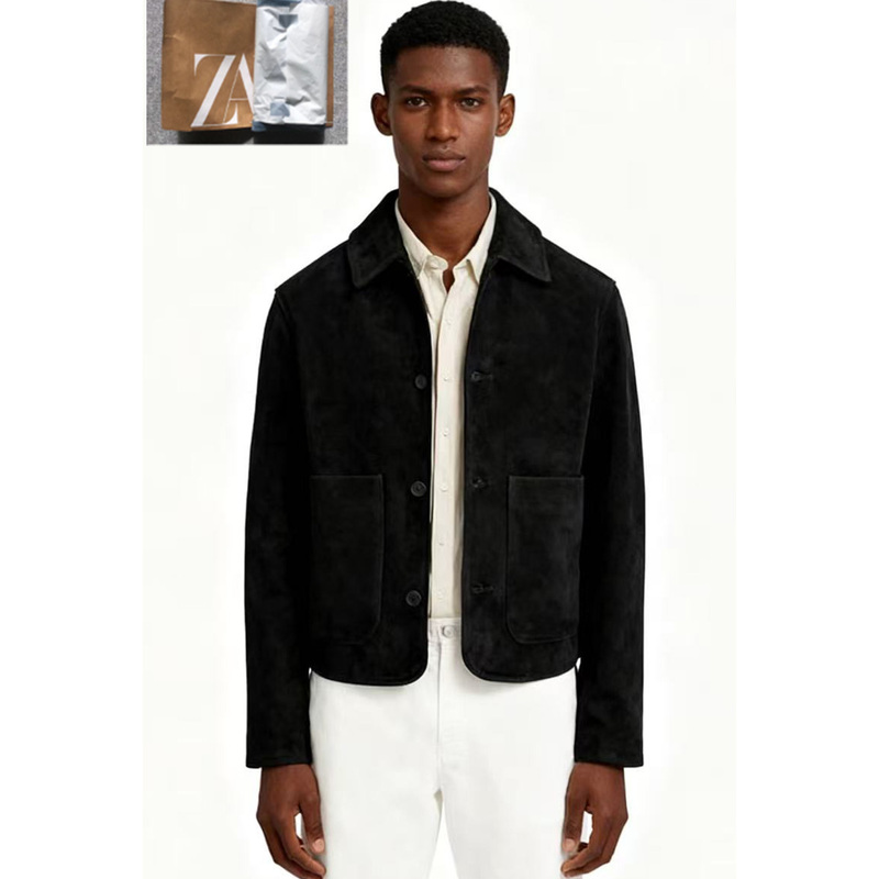Hm&Zr Za25 Autumn New Men's Suede Leather Lapel Jacket Leather Suit Jacket 5388303 Hm&Zr Za25 Autumn New Men's Suede Leather Lapel Jacket Leather Suit Jacket 5388303