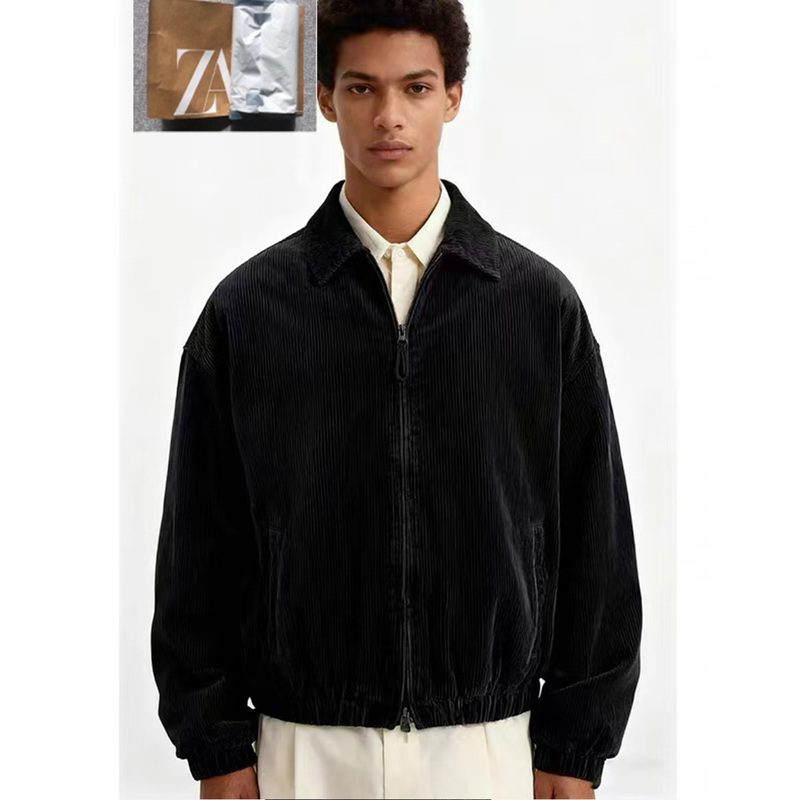 Hm&Zr Za New Autumn Men's Corduroy Casual Loose Fit Lapel Jacket Trendy 6318430