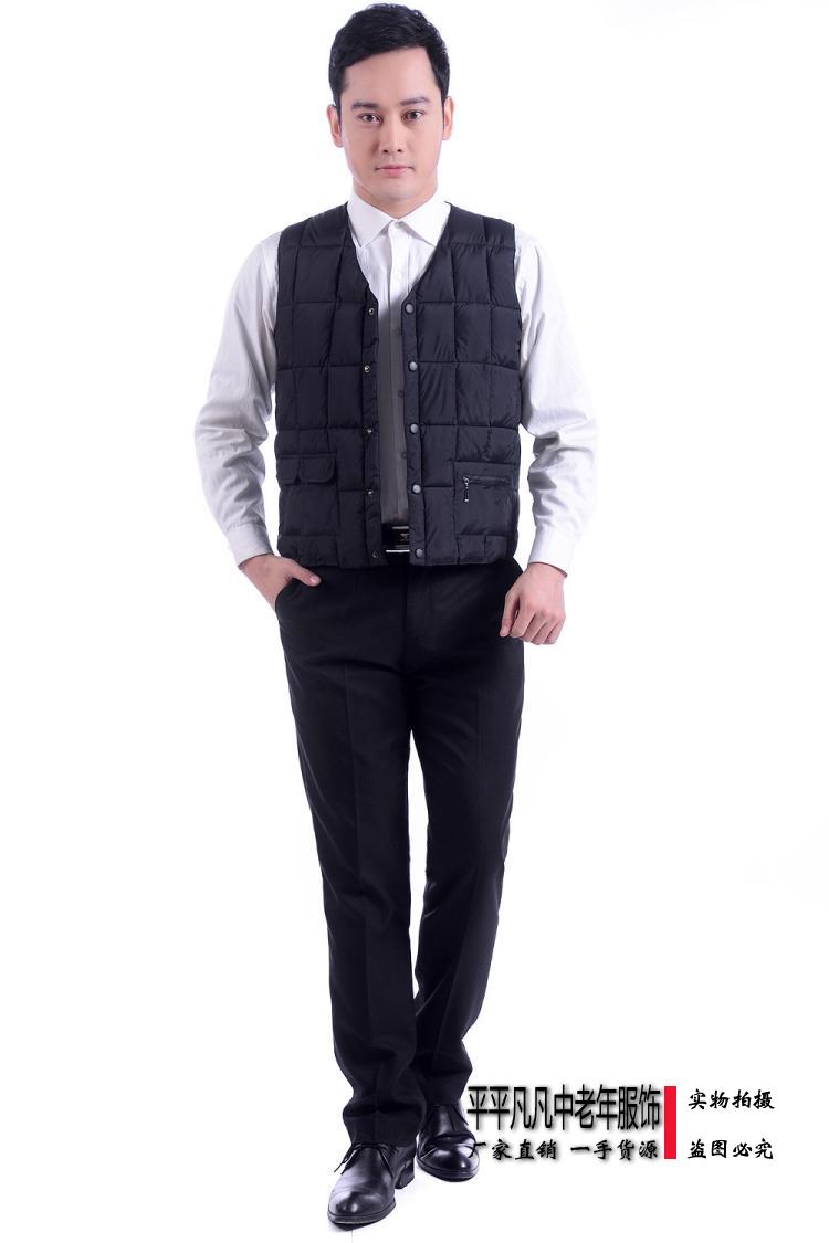 Mùa thu và mùa đông vest vest vest nam trung niên vest nam trung niên lỏng áo cotton dày vai áo khoác nam thu đông