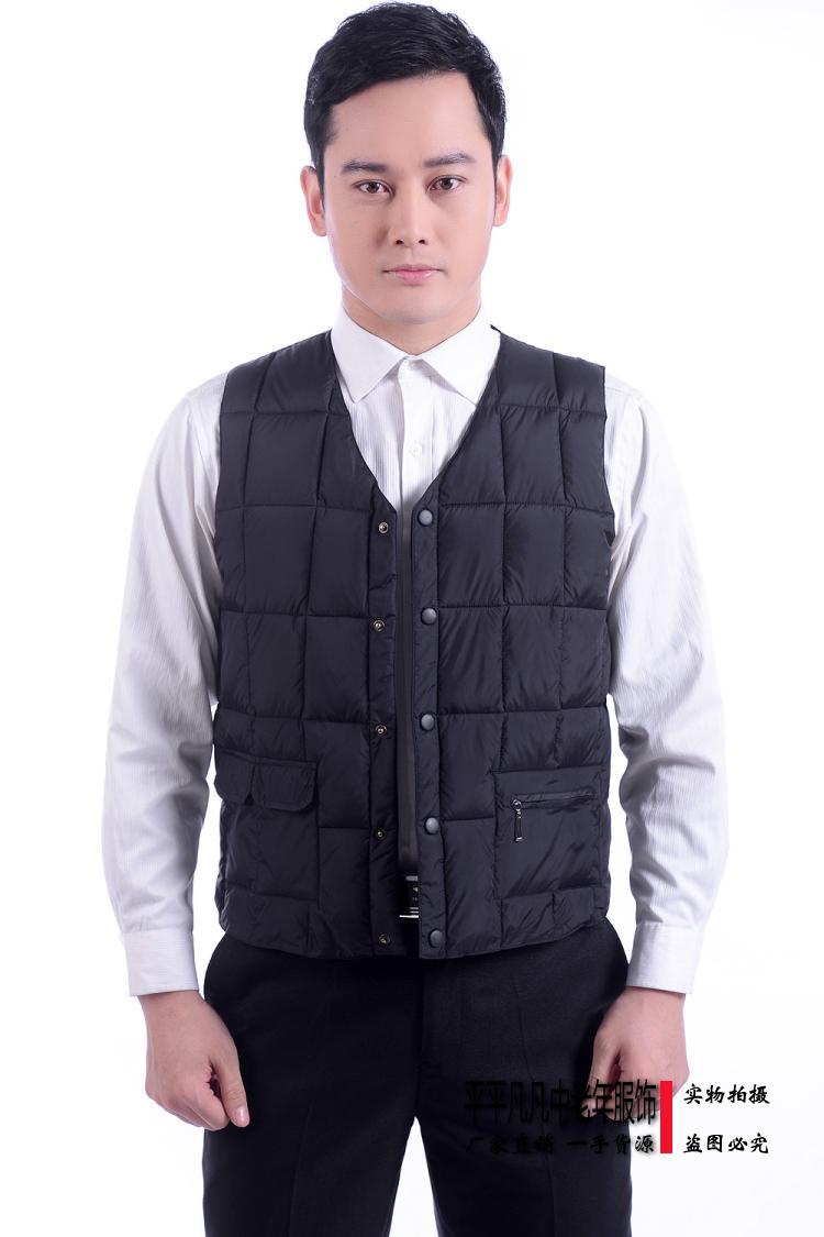 Mùa thu và mùa đông vest vest vest nam trung niên vest nam trung niên lỏng áo cotton dày vai áo khoác nam thu đông